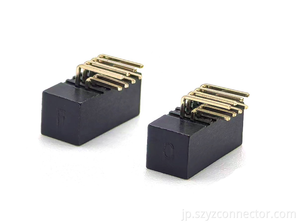 1.27mm Pitch Box Header Connector Right Angle H4.9mm 2*4P